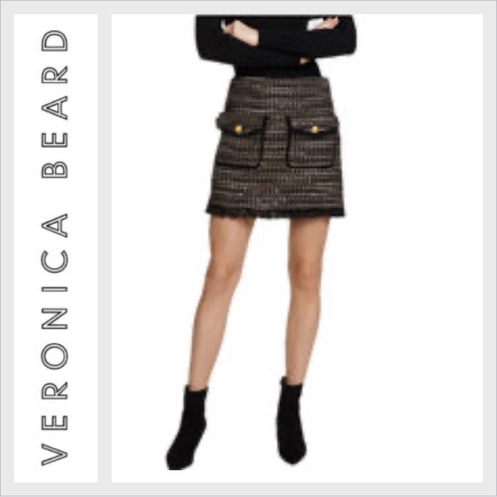 Veronica Beard Margot tweed skirt